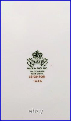 SET 4 Aynsley Leighton Cobalt and Gold 8 Salad Plates Smooth 12 AVAIL