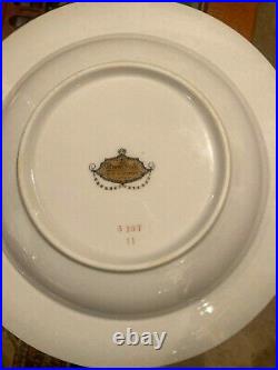 SET of 8 Rosenthal EMINENCE 5107 Cobalt Blue Gold Laurel Soup Bowls 8 1/8 NICE
