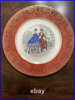 Salem China Co. Imperial Service Collector Plate Porcelain Gold Trim Victorian