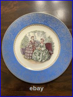 Salem China Co. Imperial Service Collector Plate Porcelain Gold Trim Victorian