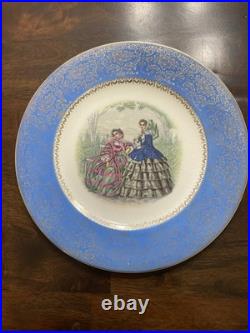 Salem China Co. Imperial Service Collector Plate Porcelain Gold Trim Victorian