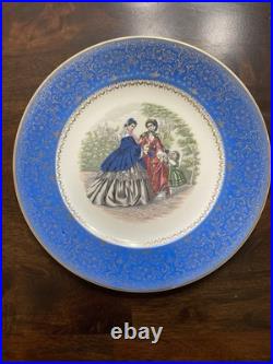 Salem China Co. Imperial Service Collector Plate Porcelain Gold Trim Victorian