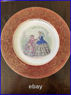 Salem China Co. Imperial Service Collector Plate Porcelain Gold Trim Victorian