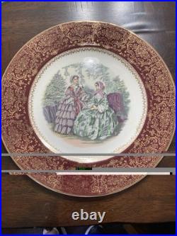 Salem China Co. Imperial Service Collector Plate Porcelain Gold Trim Victorian