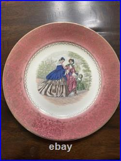 Salem China Co. Imperial Service Collector Plate Porcelain Gold Trim Victorian