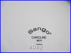 Sango Caroline 8870 White & Gold Trimmed China 45 pc Set