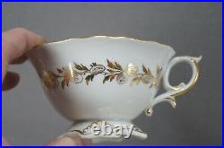 Schlaggenwald Gold Vermicelli Star Floral & Green Tea Cup & Saucer C. 1830-1846