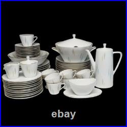 Seltmann Weiden Bavaria Monika Vintage Gold Rims Rare 64 PC Dinnerware China Set