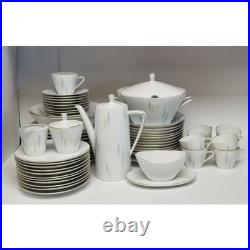 Seltmann Weiden Bavaria Monika Vintage Gold Rims Rare 64 PC Dinnerware China Set