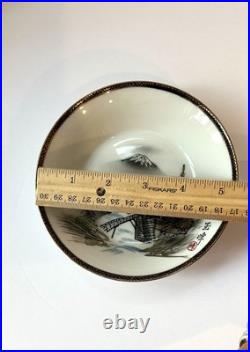 Service for 12! MINT! Japanese Kutani Handpainted Black & Gold Trim China 36 pc