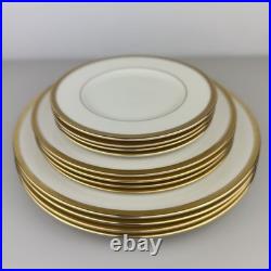 Service for 4 LENOX China Tuxedo Gold Trim 5-pc Place Settings 20 Pcs Tea Cups