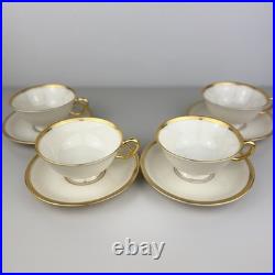 Service for 4 LENOX China Tuxedo Gold Trim 5-pc Place Settings 20 Pcs Tea Cups