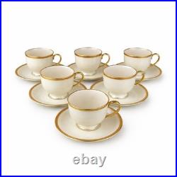 Service for 6 LENOX China Tuxedo Gold Trim 5-pc Place Settings 30 Pcs