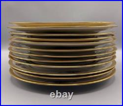 Set 12 Rosenthal Selb Bavaria Pickard China Gold Encrusted Porcelain Plates