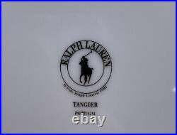 Set 2 Ralph Lauren China Tangier Dinner Plates 1196987 10 Tiger Print Gold Rim