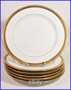 Set 6 Tressmanes & Vogt Limoges Gold Rim Luncheon Plates Pattern 6001
