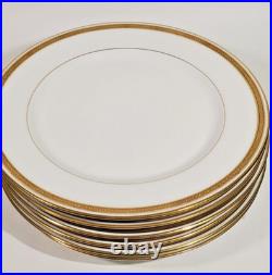 Set 6 Tressmanes & Vogt Limoges Gold Rim Luncheon Plates Pattern 6001