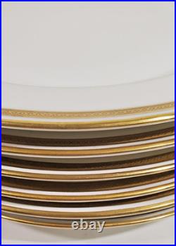 Set 6 Tressmanes & Vogt Limoges Gold Rim Luncheon Plates Pattern 6001