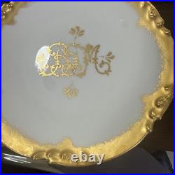 Set Of 12 Limoges JPL / Elite William Lycett Decorated Heavy Gilded Minty 1906
