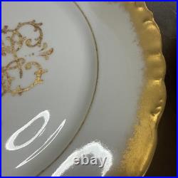 Set Of 12 Limoges JPL / Elite William Lycett Decorated Heavy Gilded Minty 1906