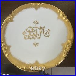 Set Of 12 Limoges JPL / Elite William Lycett Decorated Heavy Gilded Minty 1906