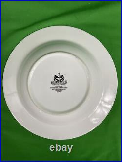 Set Of 4 Design Guild China 5087 Tobacco Leaf Pattern/gold Trim Rimmed Soup Bowl