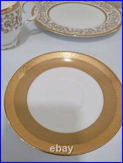Set Of 4 Noritake Summit Gold China 5 Piece Place Settings New Unboxed