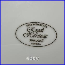 Set Of 5 Rare Cobalt And Gold Wayang Puppet China Dinner Plates