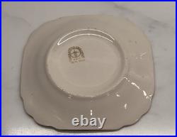 Set Of 6 Antique vintage dessert plates Eastern China Porcelain W 22k Gold Trim