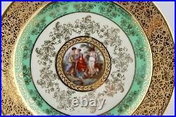 Set Of 6 Le Mieux China Bavaria Empire Hand Decorated 24 Kt Gold Salad Plates #1