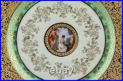 Set Of 6 Le Mieux China Bavaria Empire Hand Decorated 24 Kt Gold Salad Plates #2