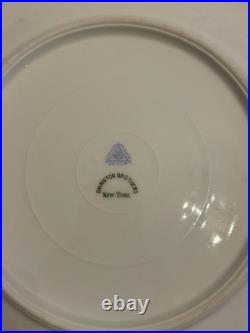 Set Of 6 Ovington Brothers New York 8.5 Plate Blue Gold Floral Limoges France