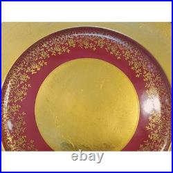 Set Of 7 STW Gold 22kt Smooth Encrusted Bavaria Germany China Dinnerplates Lot
