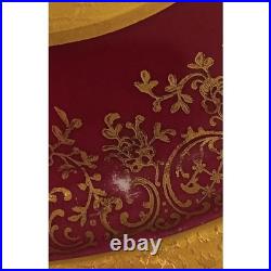 Set Of 7 STW Gold 22kt Smooth Encrusted Bavaria Germany China Dinnerplates Lot