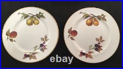 Set Of 8 Royal Worcester Porcelain Evesham Gold Pattern Salad Plates 8.1/4
