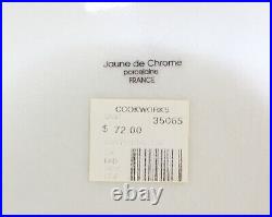 Set of 10 Jaune de Chrome SONG 12.25 Charger Plates Limoges Olive Green & Gold