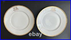 Set of 12 Antique Ambrosius Lamm Dresden Gold Gilt Dinner Plates 10D