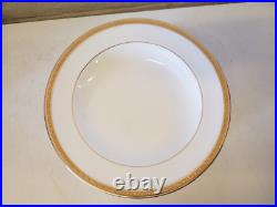 Set of 13 Cauldon England Encrusted Gold Floral Edge Rimmed Bowls