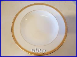 Set of 13 Cauldon England Encrusted Gold Floral Edge Rimmed Bowls