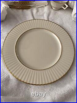 Set of 28 LENOX CITATION GOLD CHINA 8 Plates, 10 Saucer plates, 10 Saucer cups