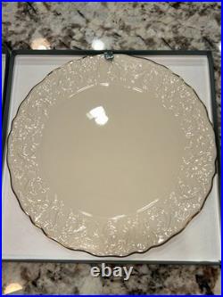 Set of 2 Lenox Georgian Collection 11.5 Cake Plates Gold Trim Ivory China NIB