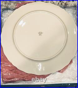 Set of 2 Lenox Georgian Collection 11.5 Cake Plates Gold Trim Ivory China NIB