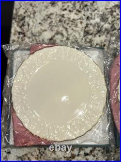 Set of 2 Lenox Georgian Collection 11.5 Cake Plates Gold Trim Ivory China NIB