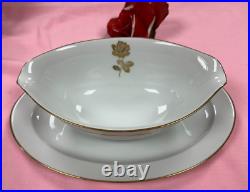 Set of- 45 PCS-Sango Gold Rose FineJ China Set with Servers, etc. Japan