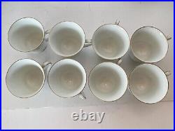 Set of 48 NORITAKE AVALON Blues and Grays with Gold Rim Contemporary Fine China
