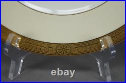 Set of 4 Cauldon Hand Colored Flowers Yellow & Gold Encrusted 10 1/2 Inch Plates Set of 4 Cauldon Hand Colored Flowers Yellow & Gold Encrusted 10 1/2 Inch Plates
