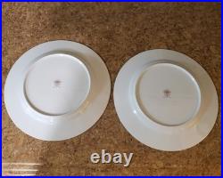 Set of 4 Noritake Christmas Ball 175 Gold Scroll Dinner Plate 10 1/2 Gold Stamp