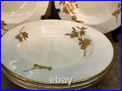 Set of 5 BROWNFIELD's Gold Fine China Plates ca. 1884 For Gilman Collamoer