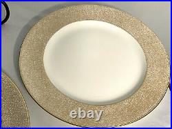 Set of 6 Spode Fine Bone China England Y8590 Z Europa Gold Dinner Plates 12.5