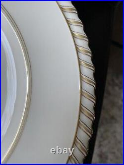 Set of 7 K&A Krautheim Selb Bavaria White/Gold Trim Dinner Plate 10,5